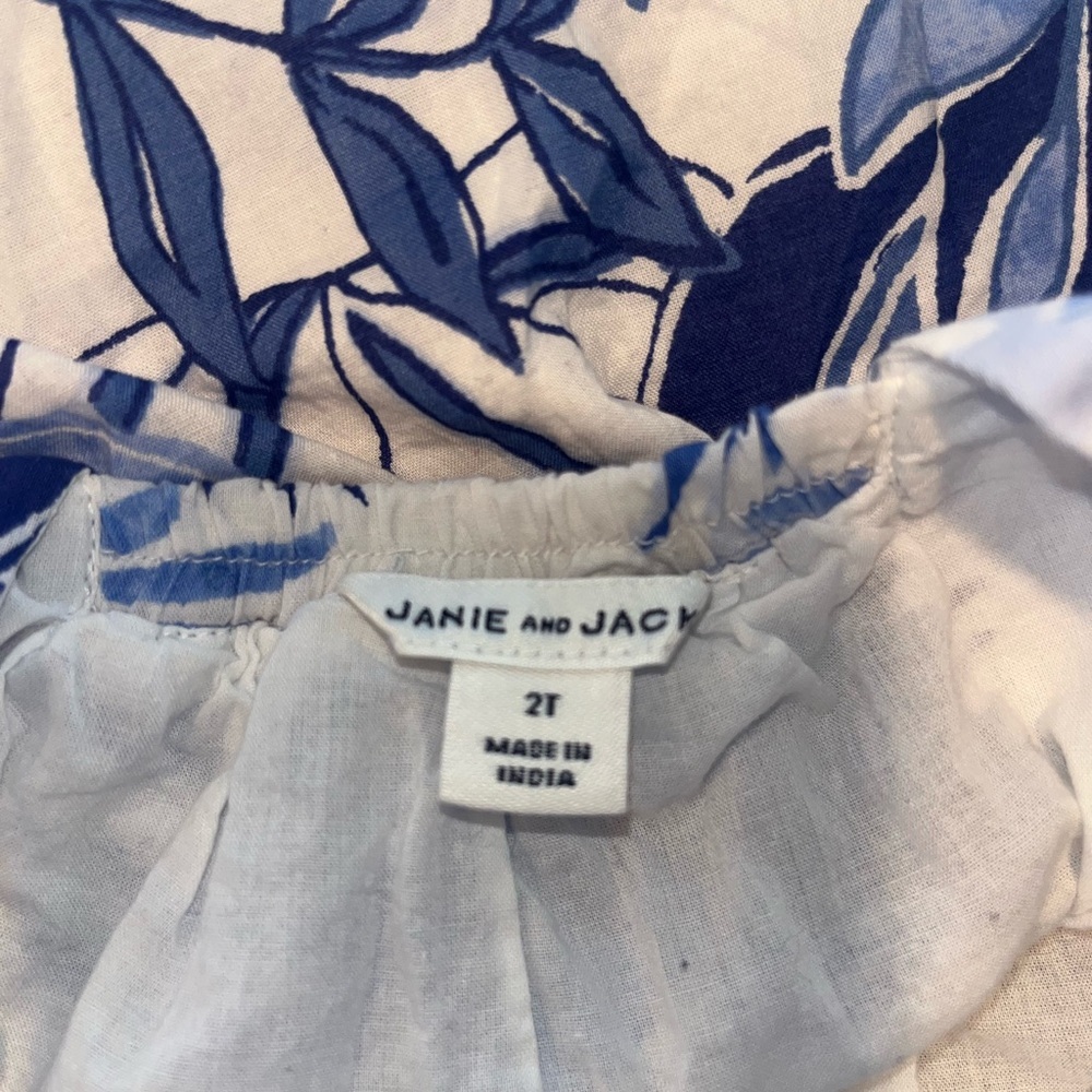 Floral Blue and White Dress - Picture 3 of 3